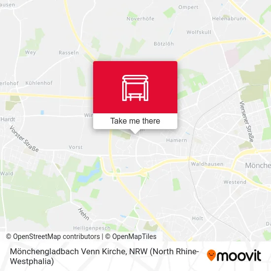 Карта Mönchengladbach Venn Kirche