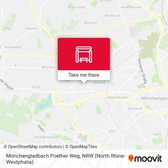 Карта Mönchengladbach Poether Weg
