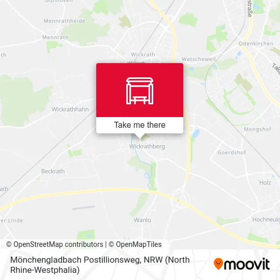 Карта Mönchengladbach Postillionsweg