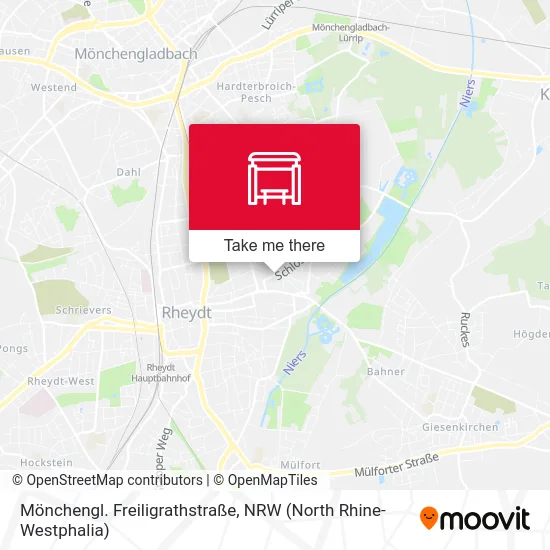 Карта Mönchengl. Freiligrathstraße