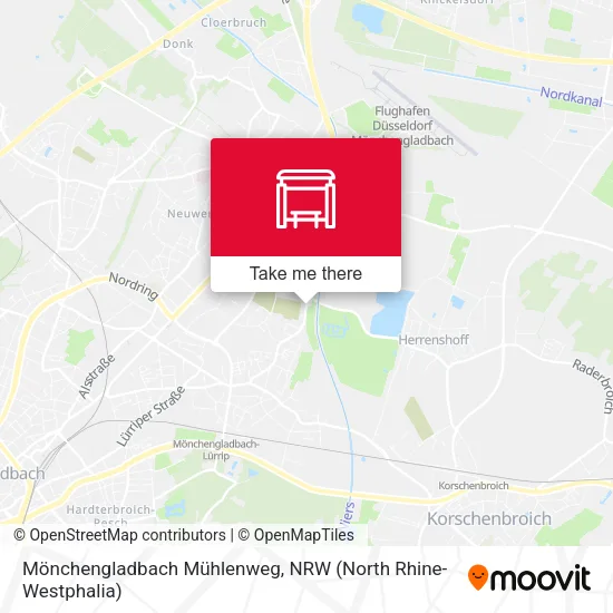 Карта Mönchengladbach Mühlenweg