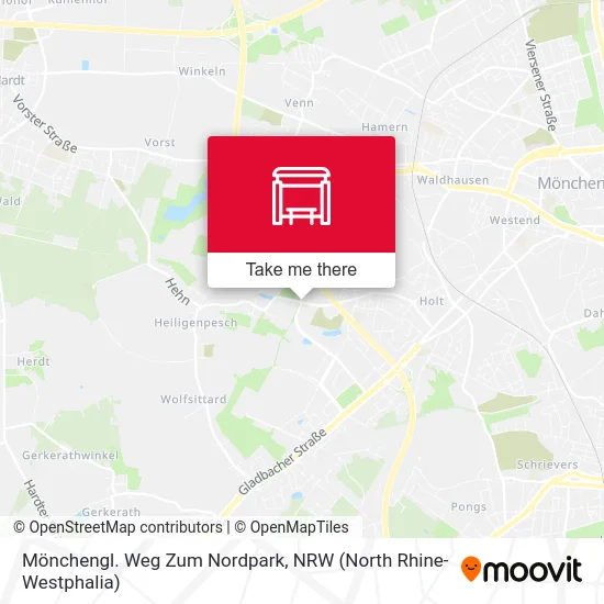 Карта Mönchengl. Weg Zum Nordpark