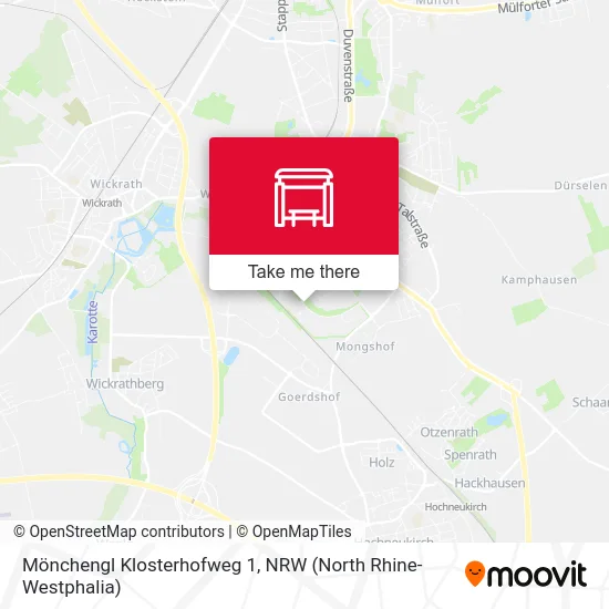 Карта Mönchengl Klosterhofweg 1