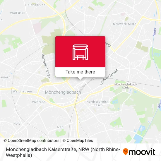 Карта Mönchengladbach Kaiserstraße