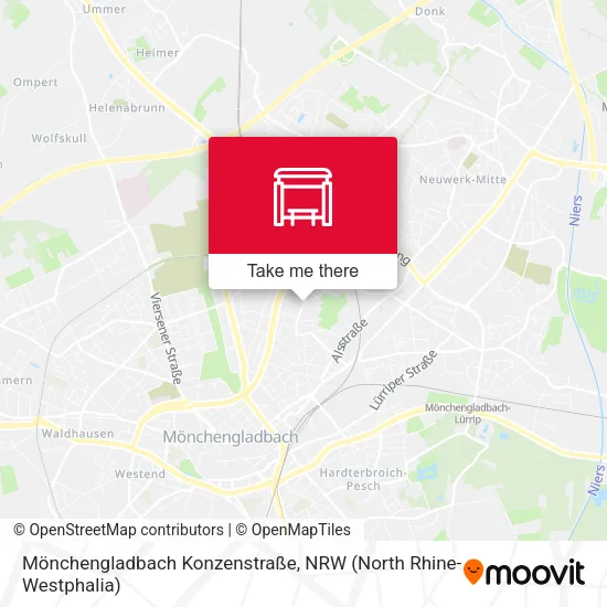 Карта Mönchengladbach Konzenstraße