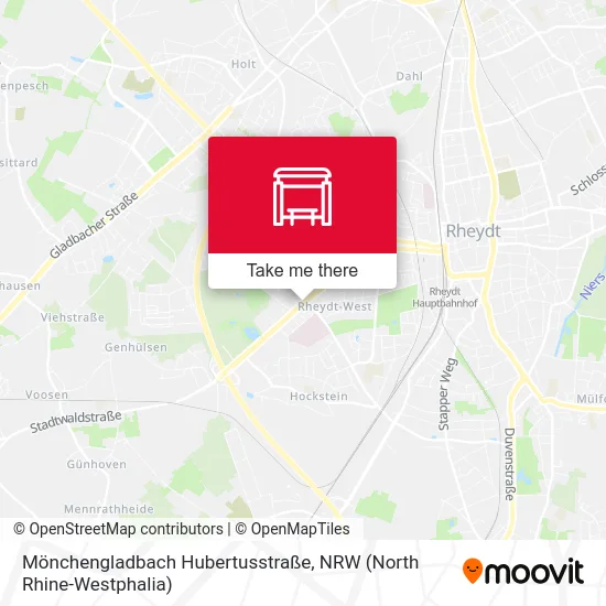 Карта Mönchengladbach Hubertusstraße