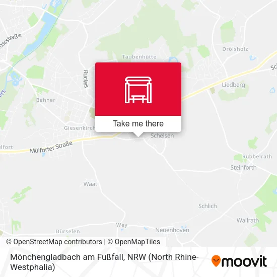Карта Mönchengladbach am Fußfall