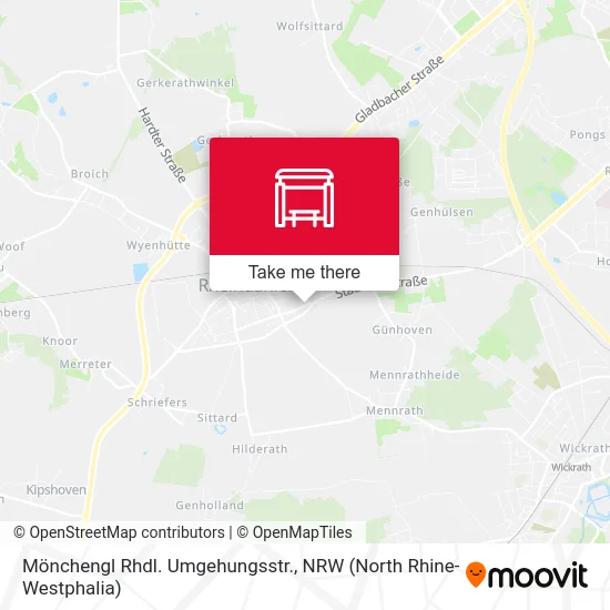 Карта Mönchengl Rhdl. Umgehungsstr.