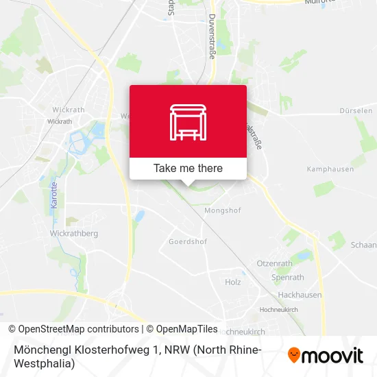 Карта Mönchengl Klosterhofweg 1