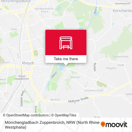 Карта Mönchengladbach Zoppenbroich