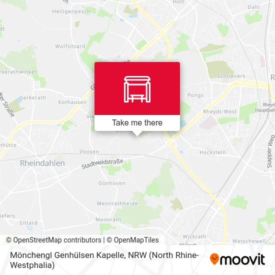 Карта Mönchengl Genhülsen Kapelle