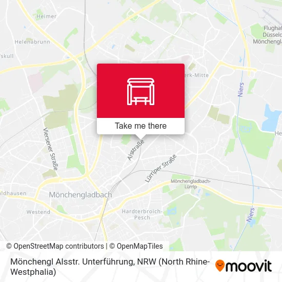 Карта Mönchengl Alsstr. Unterführung