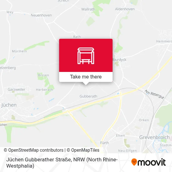 Jüchen Gubberather Straße map