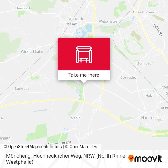 Карта Mönchengl Hochneukircher Weg