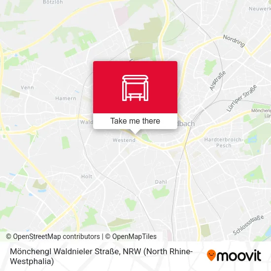 Карта Mönchengl Waldnieler Straße