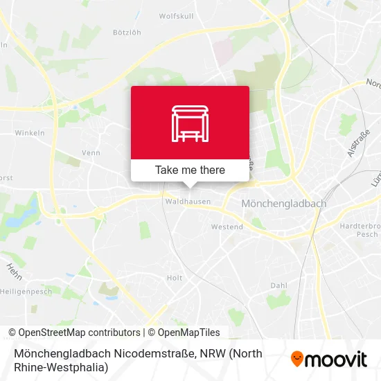 Карта Mönchengladbach Nicodemstraße