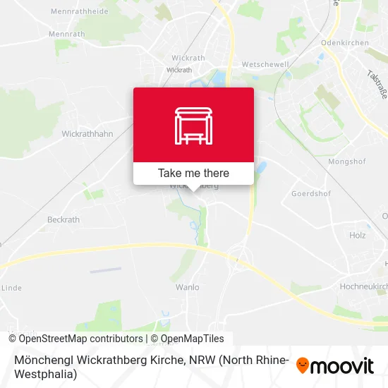 Карта Mönchengl Wickrathberg Kirche