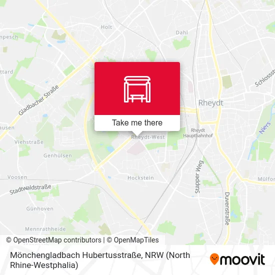 Карта Mönchengladbach Hubertusstraße