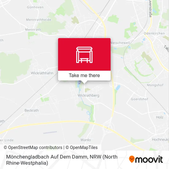 Карта Mönchengladbach Auf Dem Damm