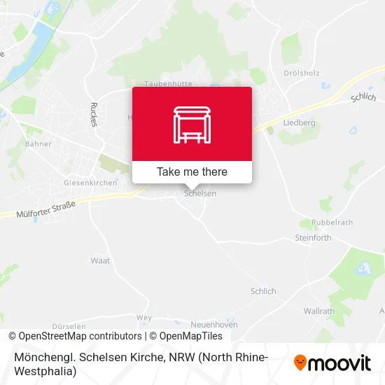 Карта Mönchengl. Schelsen Kirche