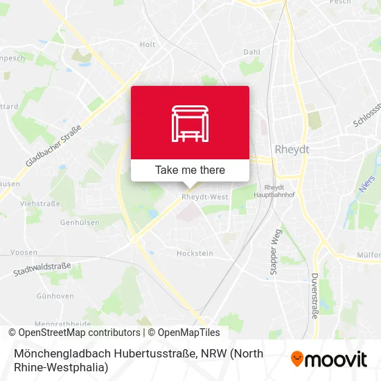 Карта Mönchengladbach Hubertusstraße