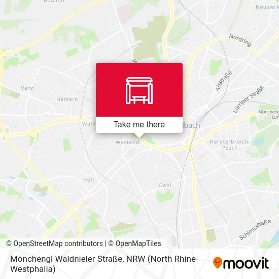 Карта Mönchengl Waldnieler Straße