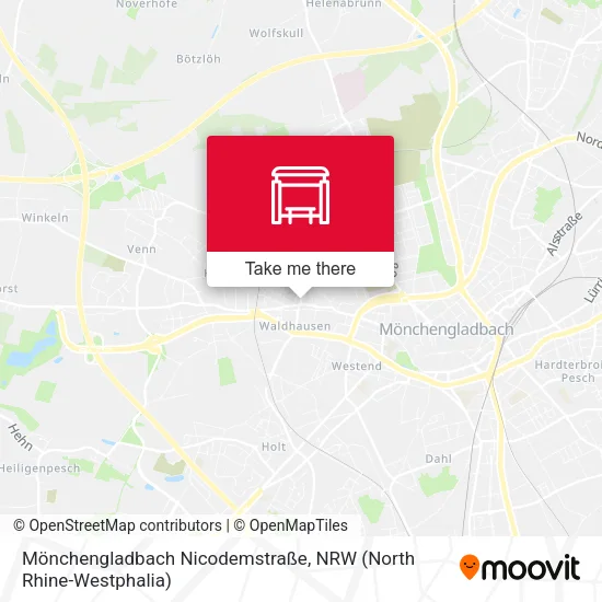 Карта Mönchengladbach Nicodemstraße