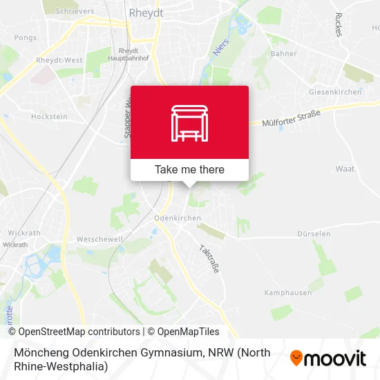 Карта Möncheng Odenkirchen Gymnasium