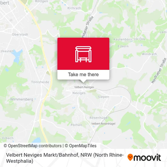 Velbert Neviges Markt/Bahnhof map