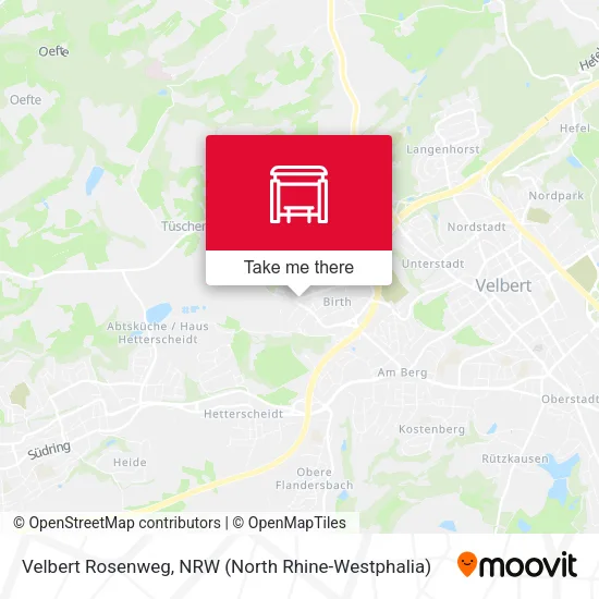 Карта Velbert Rosenweg