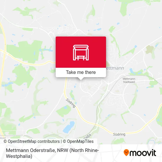 Mettmann Oderstraße map