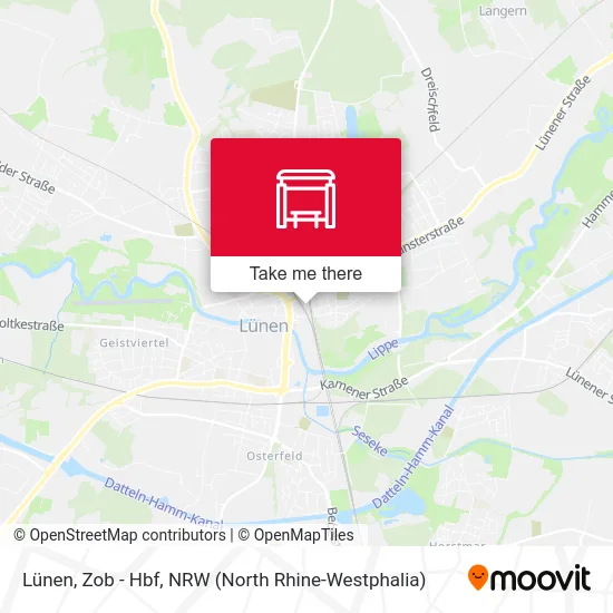 Lünen, Zob - Hbf map