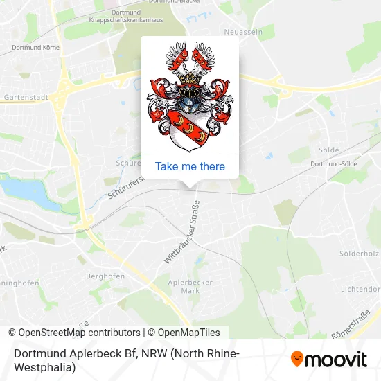 Dortmund Aplerbeck Bf map