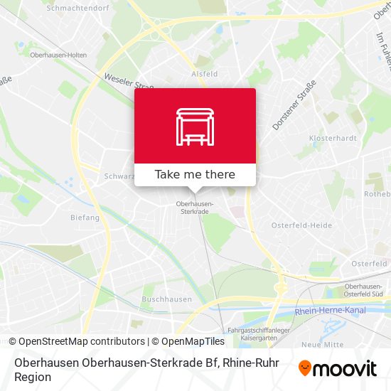 Oberhausen Oberhausen-Sterkrade Bf map