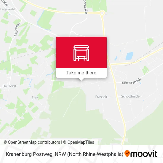 Kranenburg Postweg map