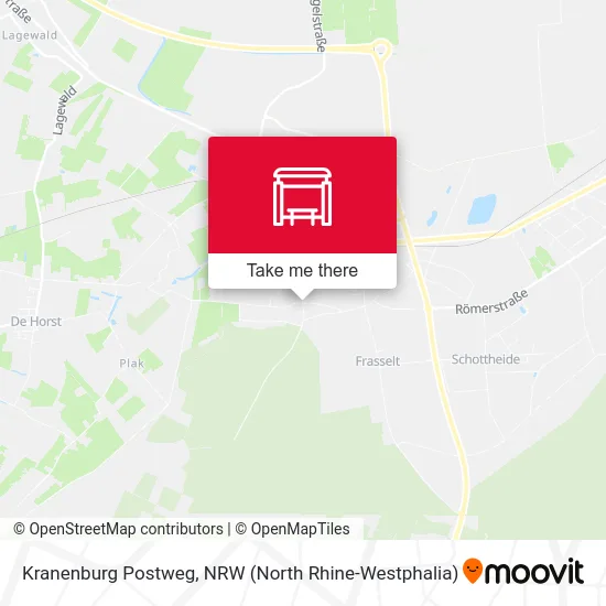 Kranenburg Postweg map