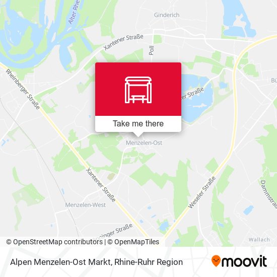 Alpen Menzelen-Ost Markt map