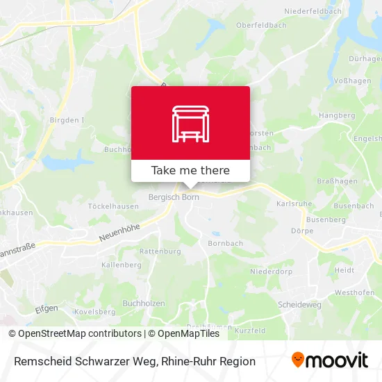 Карта Remscheid Schwarzer Weg