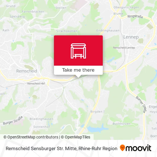 Карта Remscheid Sensburger Str. Mitte