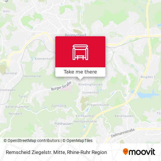 Карта Remscheid Ziegelstr. Mitte