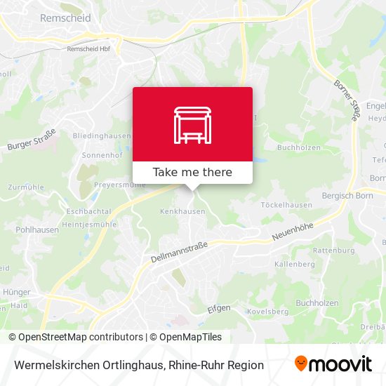 Wermelskirchen Ortlinghaus map
