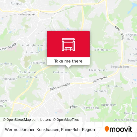 Карта Wermelskirchen Kenkhausen