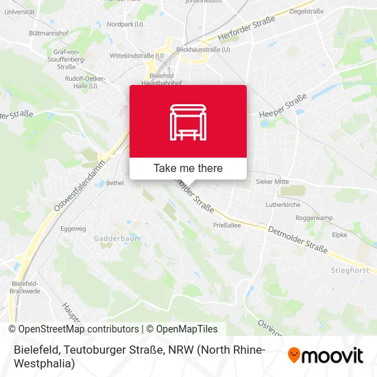 Bielefeld, Teutoburger Straße map