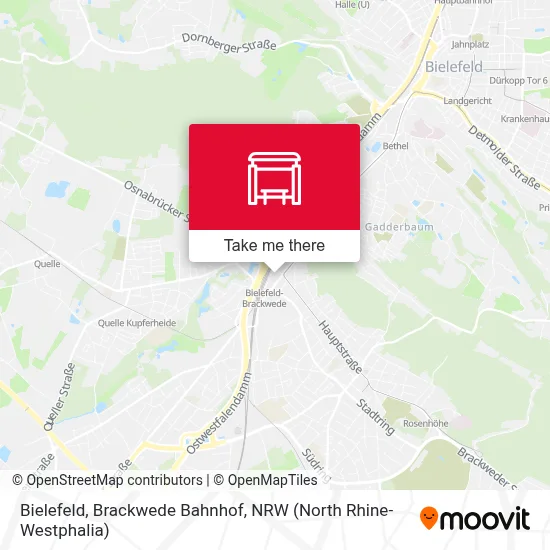 Bielefeld, Brackwede Bahnhof map