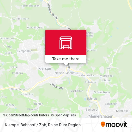 Карта Kierspe, Bahnhof / Zob