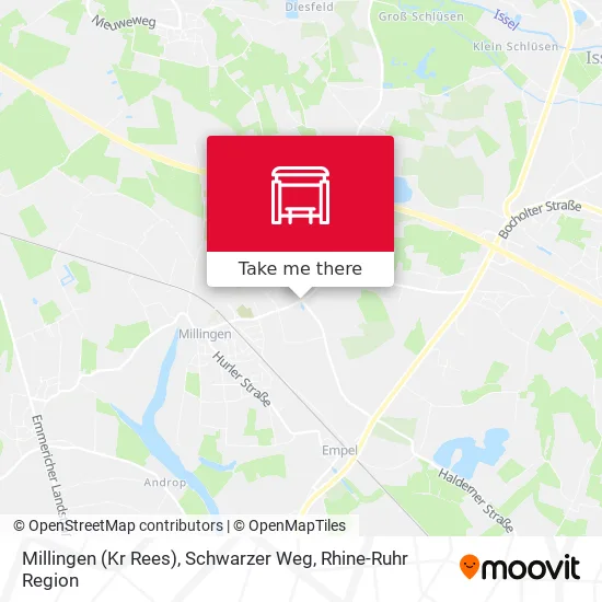 Карта Millingen (Kr Rees), Schwarzer Weg