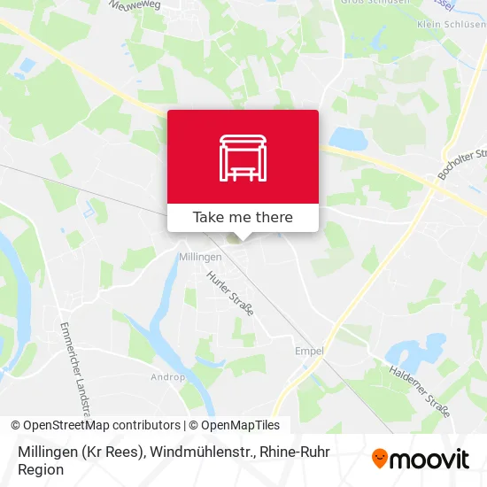 Карта Millingen (Kr Rees), Windmühlenstr.