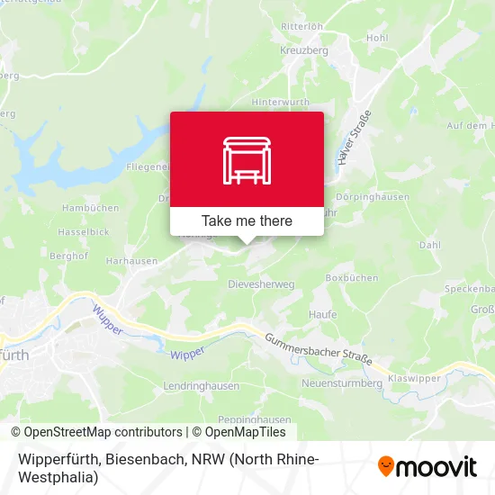 Wipperfürth, Biesenbach map