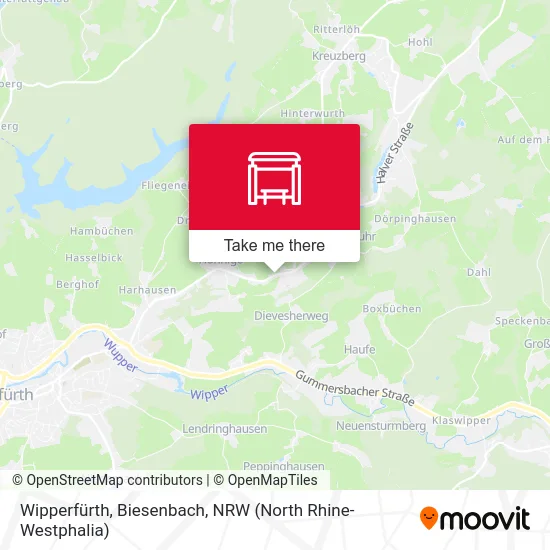 Wipperfürth, Biesenbach map