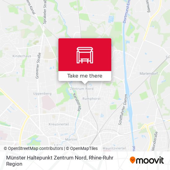 Карта Münster Haltepunkt  Zentrum Nord